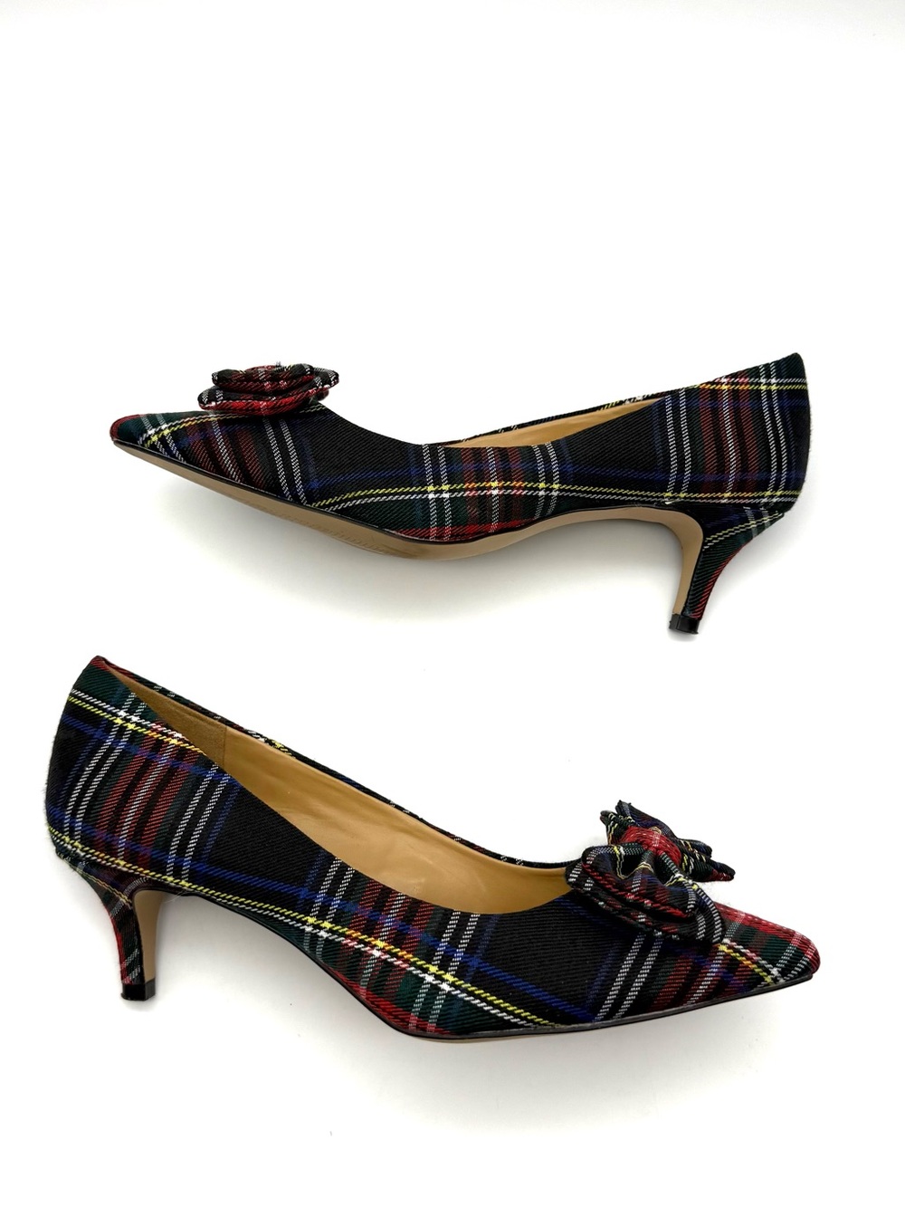 J.Crew Factory Tartan Plaid Esme Kitten Heels 6.5
